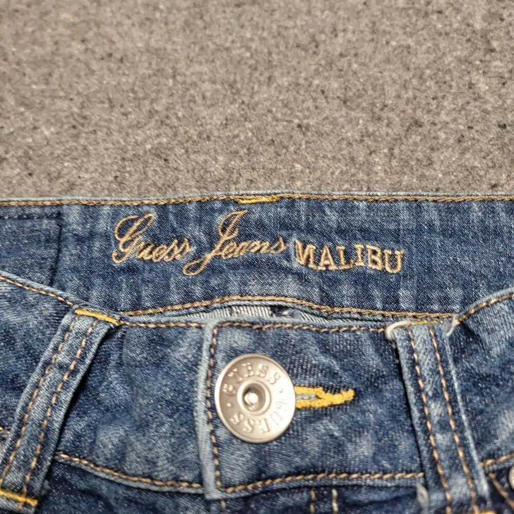 Guess Jeans Womens 27x32 Blue Malibu Bootcut Low Rise Denim Pants Stretch Casual